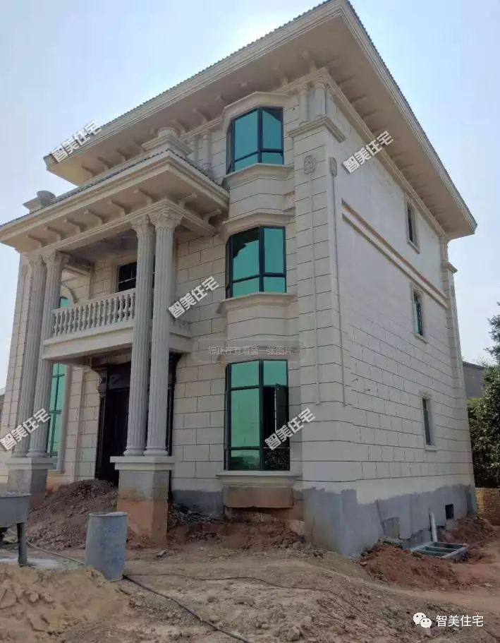 主体+外装+门窗花70万，江西农村又一栋豪宅完工了！