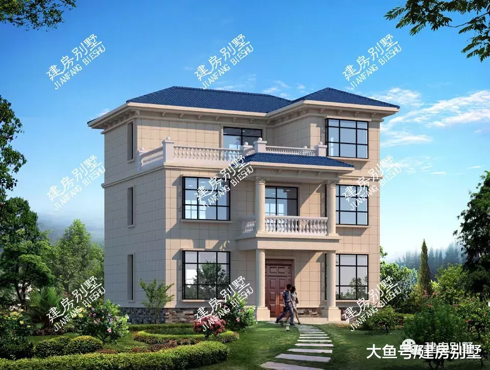 两栋宽11米多的农村别墅，简单点的户型建的人更多