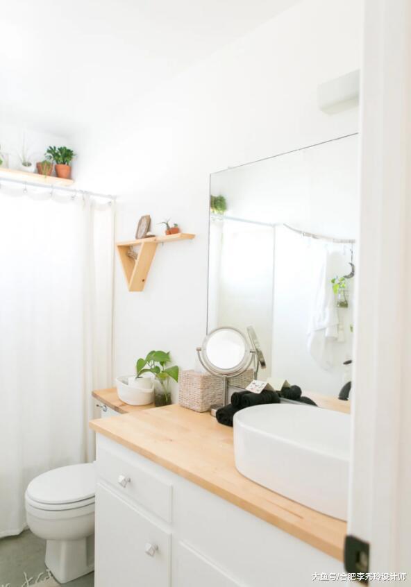 卫生间不用墙砖, 厨房家具全白色, 表姐合肥110㎡新房, 设计真大胆!