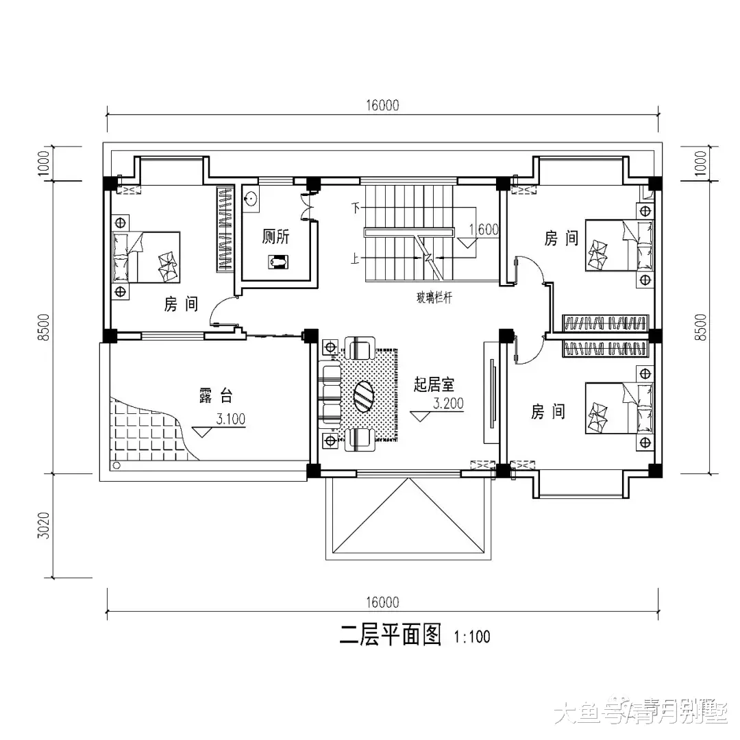 16×8.5米二层乡村小别墅，简单大气易施工，造价26万