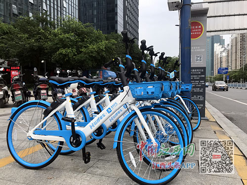 南昌红谷滩推电子围栏站点整治共享单车乱停顽疾