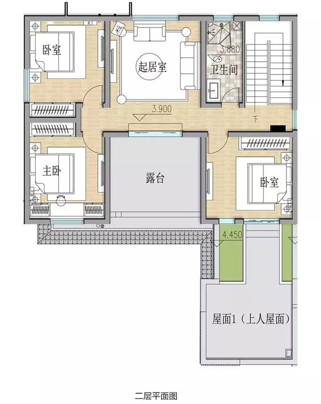 建两层带庭院车库美宅，送父母一栋养老房