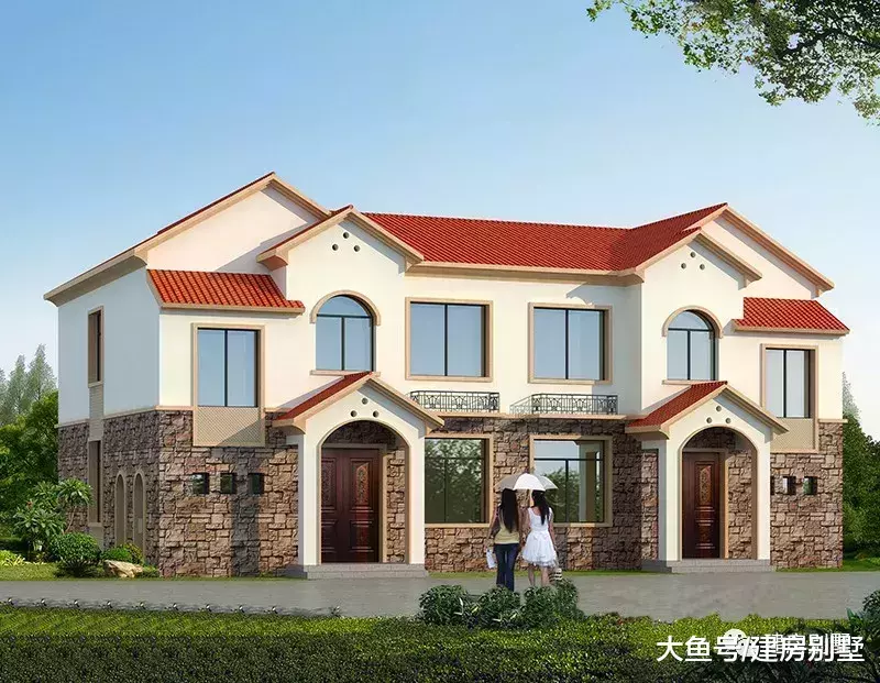 寬17-18米的兄弟雙拼別墅，合伙建房子，既大氣又省錢