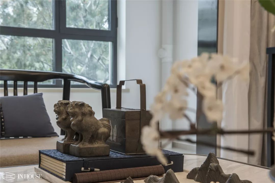 136㎡新中式，禅意儒雅的客餐厅，配色好温馨