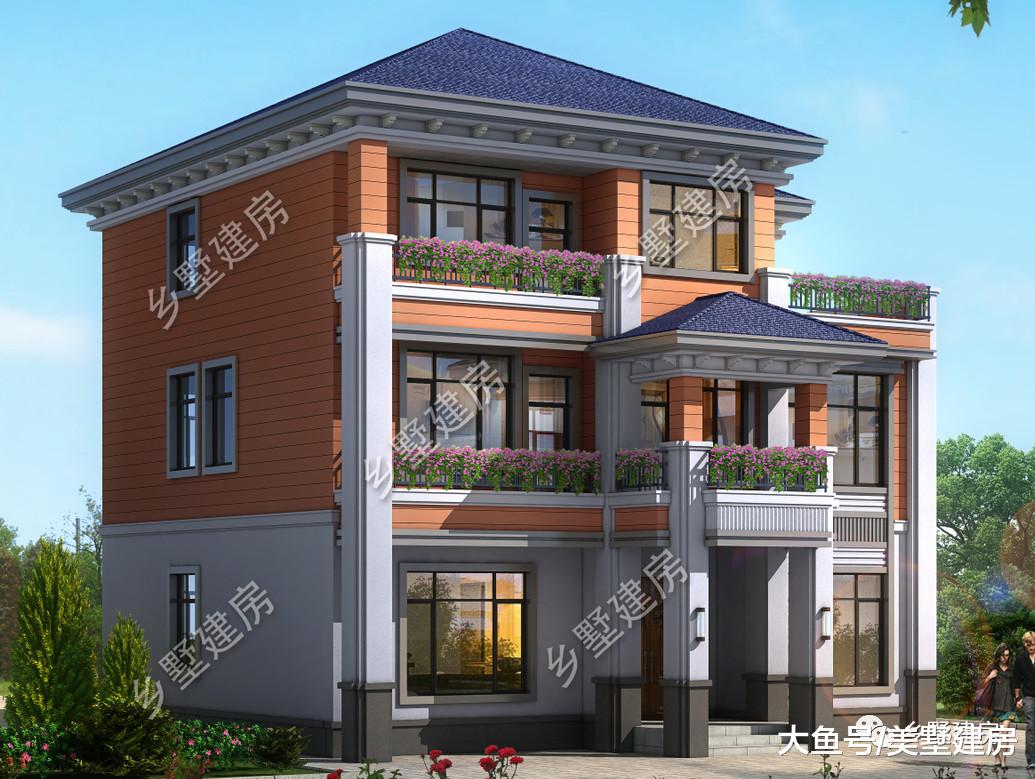 占地132平现代风格别墅，简约大气，建一栋在农村彰显品味！