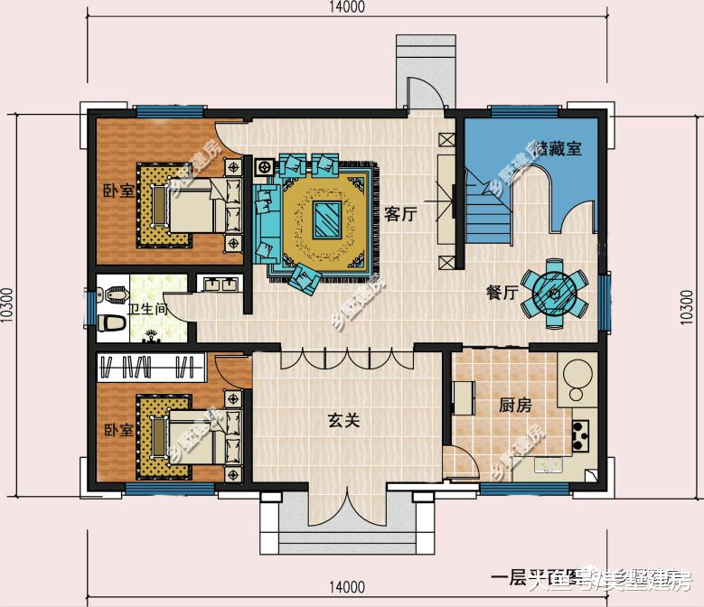 新中式别墅，加入农村现代设计元素，层次感分明