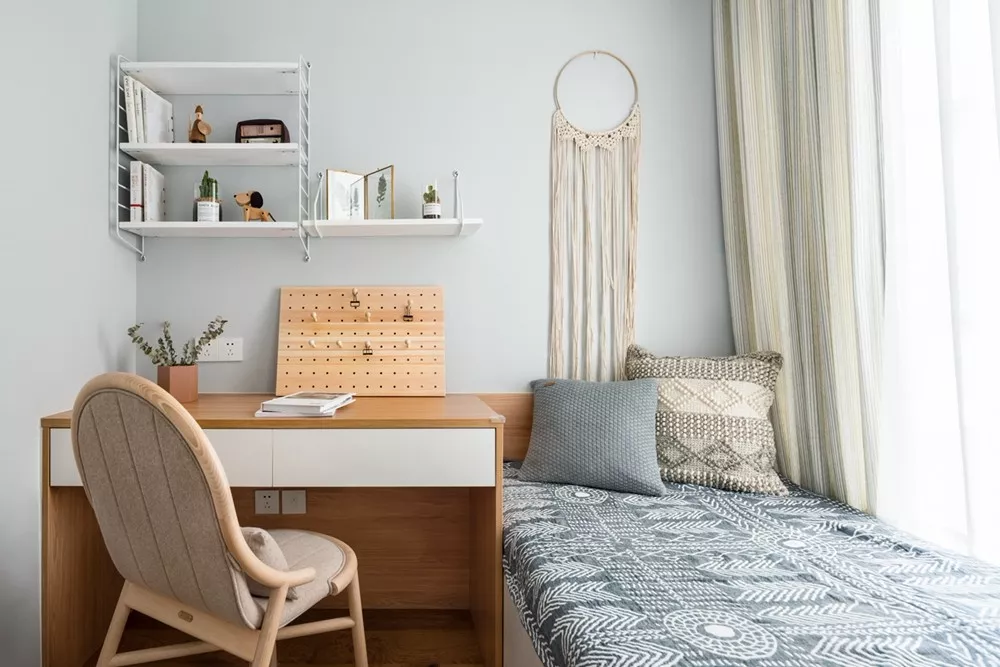 89平北欧小三房 小书房改成客房+书房 还有入户花园