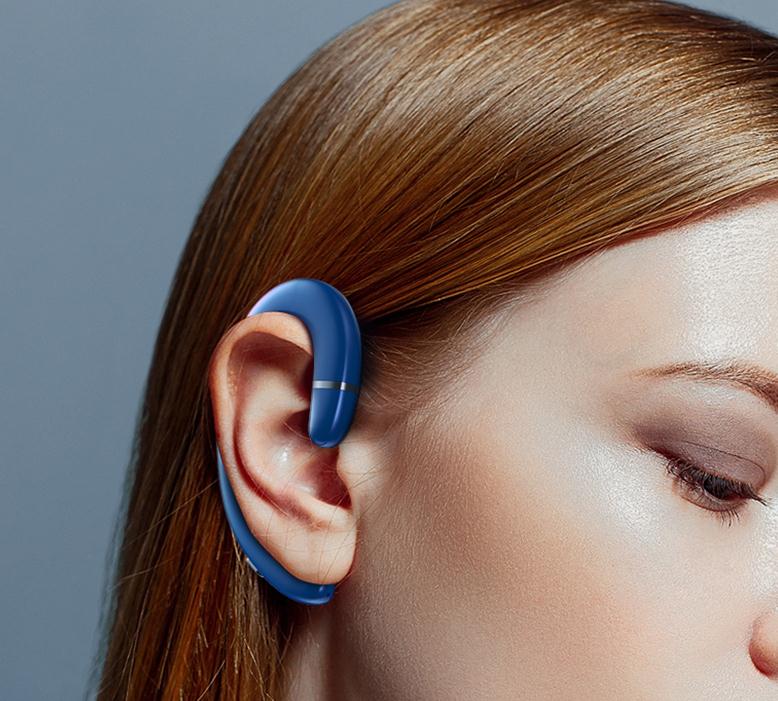 新式的“无线”蓝牙耳机来了，没有耳塞，也不用入耳