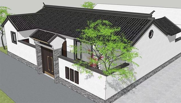 12x11米帶小院中式別墅，20w圓你田園夢，古色古香唯美大氣，父母養老最佳方案
