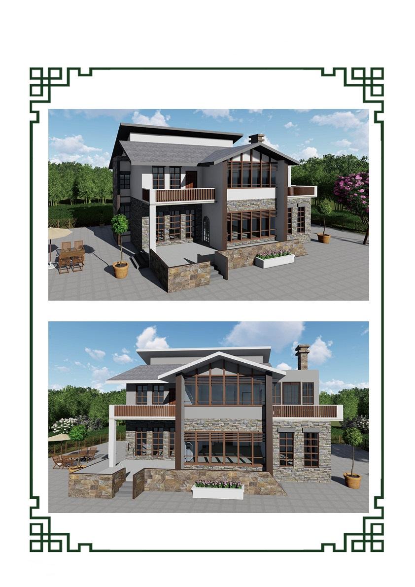 多套二层轻钢别墅效果图，你觉得哪套更合适？