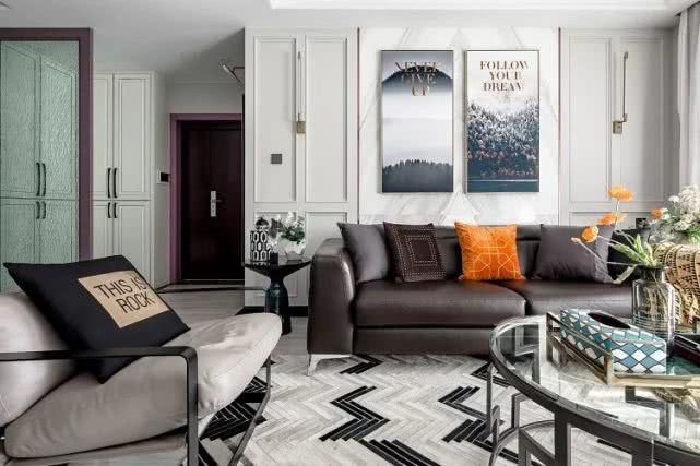 136平的新房，现代美式风装修，大胆的用色，性感又自由奔放！