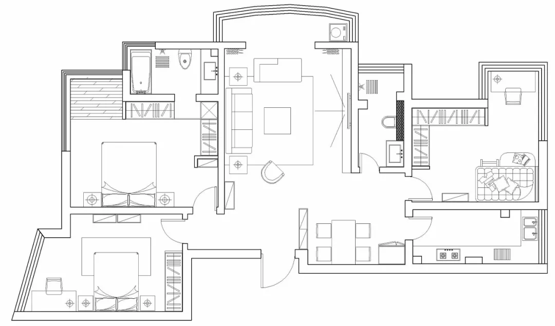 115平的现代北欧风三居室，轻松而又闲适的小窝