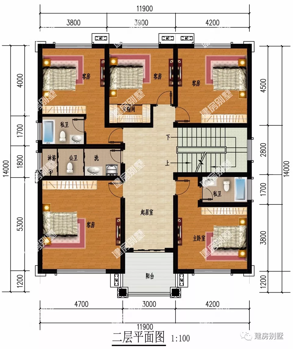两栋建房尺寸接近的农村别墅，全家人为拥有这栋房感到自豪