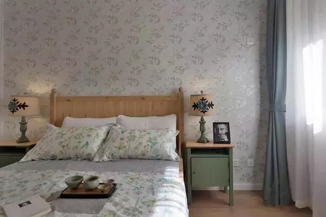 106平美式风三居室，花砖铺贴的三分离式卫生间，实用又好看