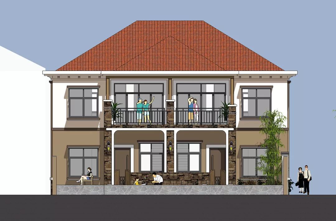 家有俩兄弟的看过来，送你一套欧式风格的双拼别墅