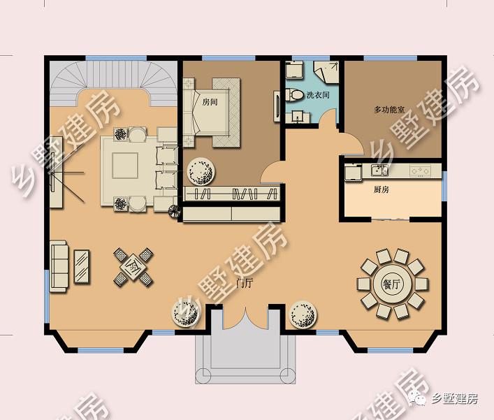 農村自建二層別墅，精致文化墻優雅氣派，真是好看極了！