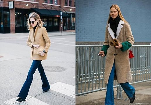 155cm左右的女人，穿喇叭裤非常的时髦！