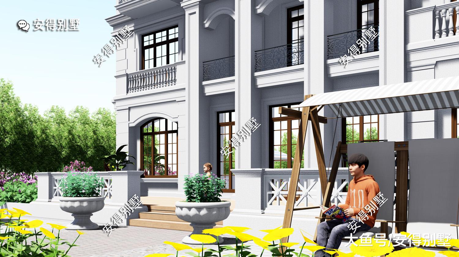 华贵大气的3层法式别墅，8间房间还带堂屋。