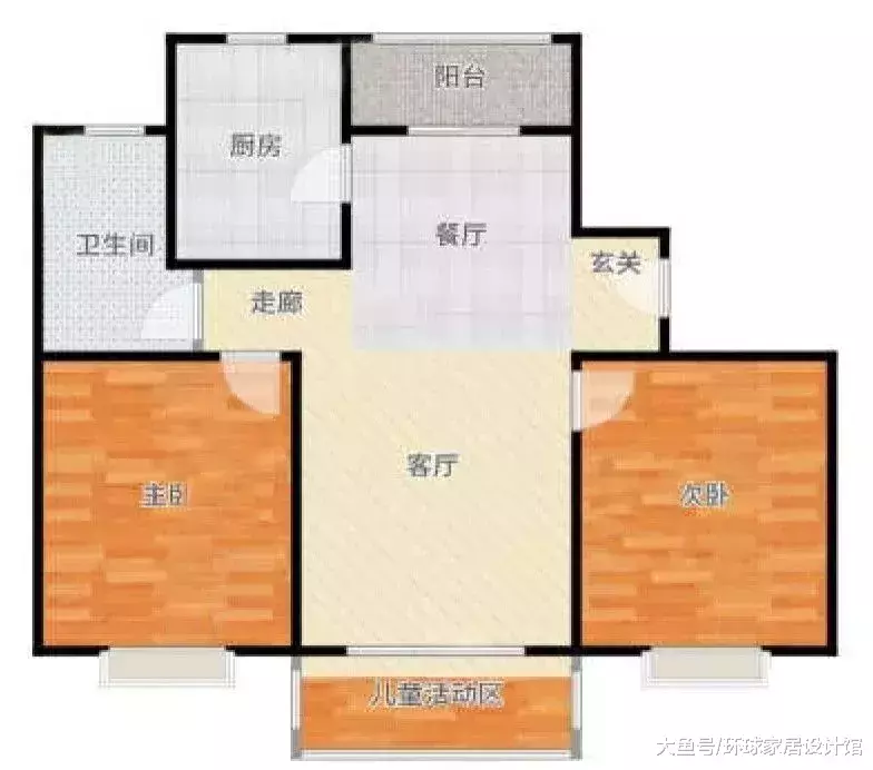二手房改造, 89㎡北欧两居室, 客厅一整面柜子好给力!