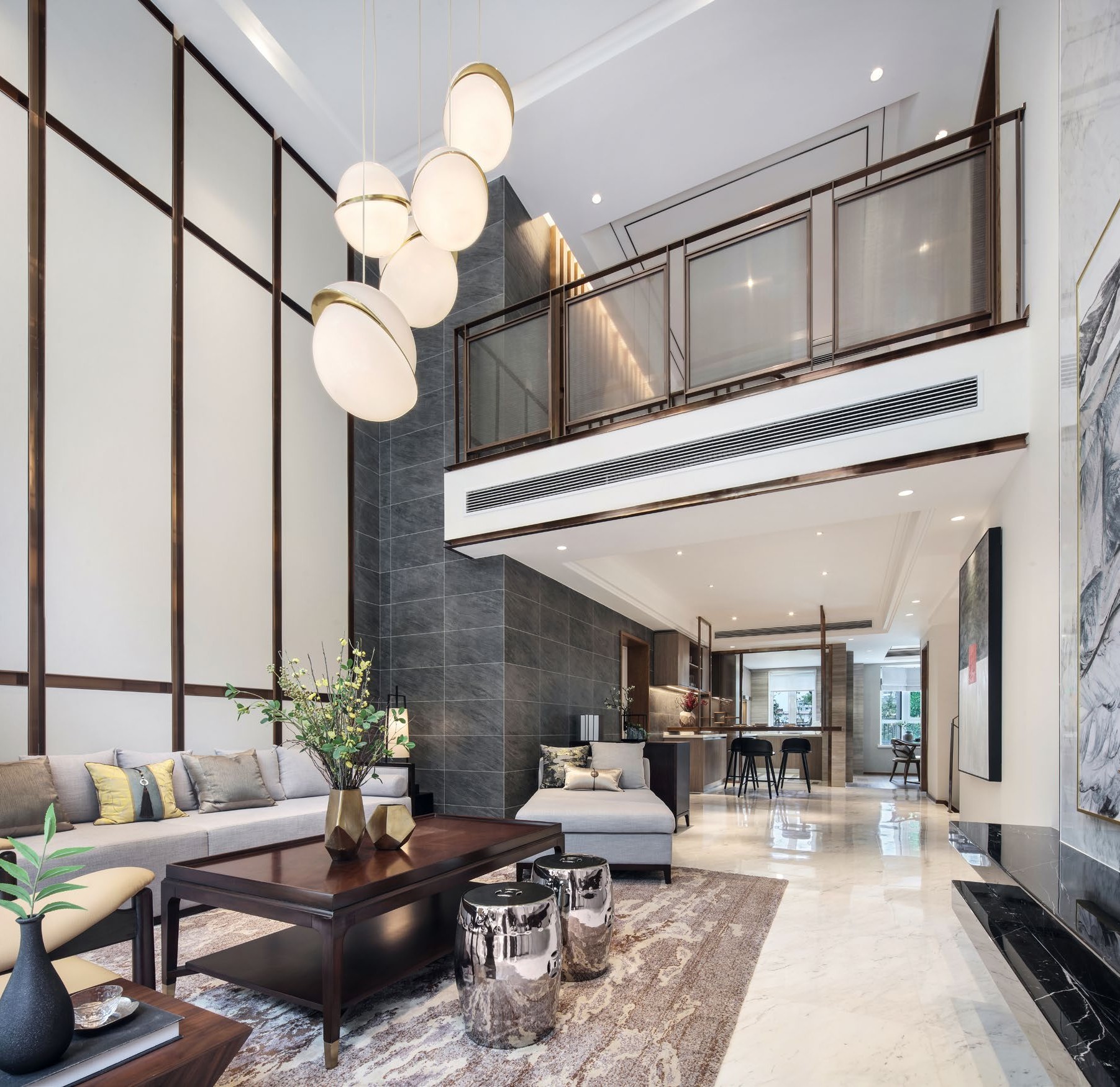 无锡226平米别墅样板房实景图——越简单越奢华