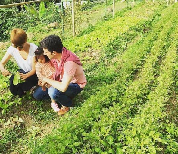 梁咏琪晒出自己的豪宅，豪宅门口居然是一片菜园，教育理念很超前