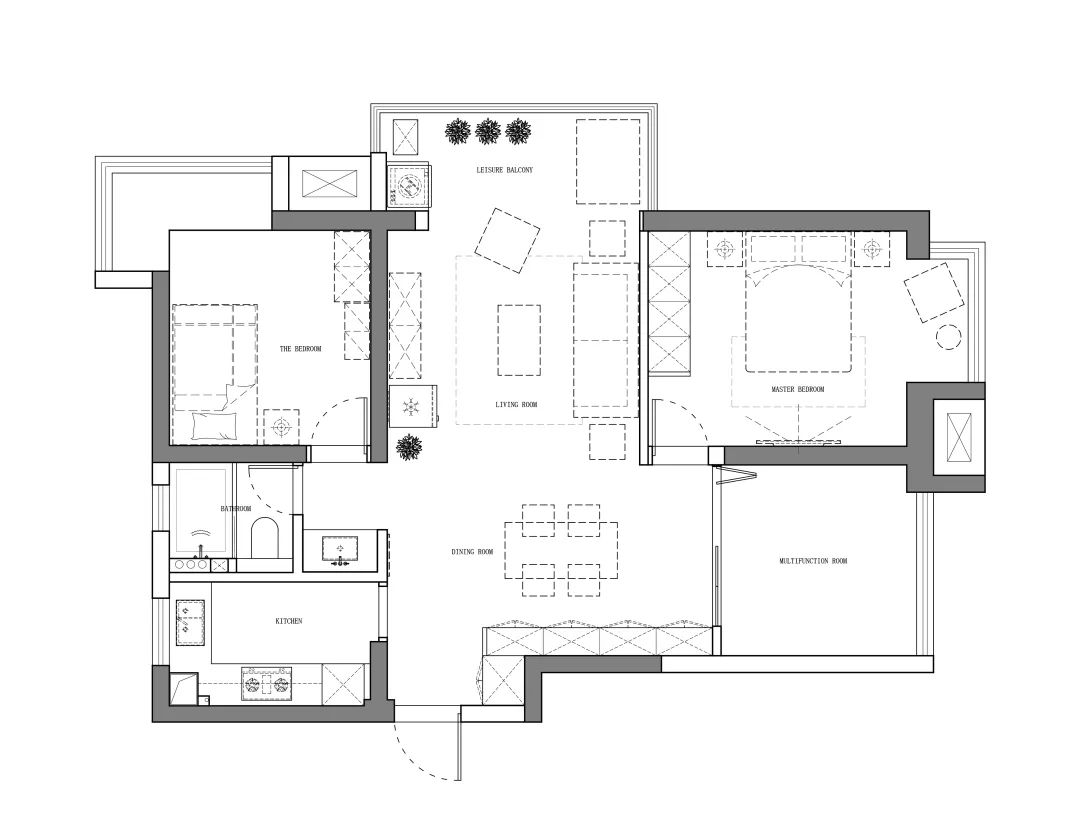 92平的复古风小户型三居室，水泥灰的空间好有质感