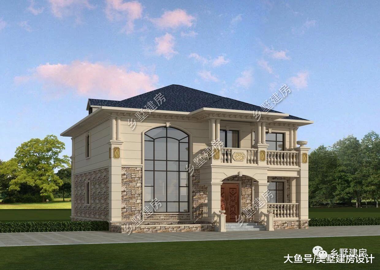 12X12米农村小别墅, 实用又美观, 建一栋左邻右舍羡慕不已!