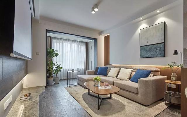 86㎡现代三居室，虽然是现代风，但却带有新中式的感觉