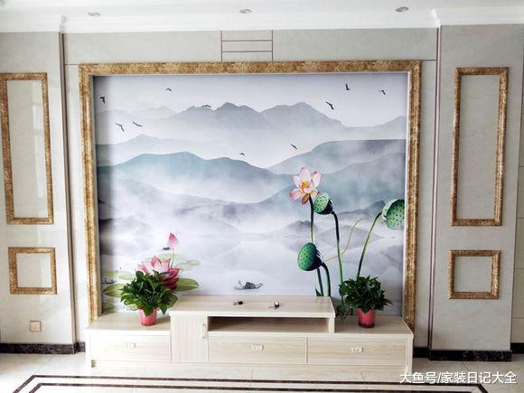 120平新房装修完工, 家具入场漂亮极了, 电视墙是全屋最大亮点!