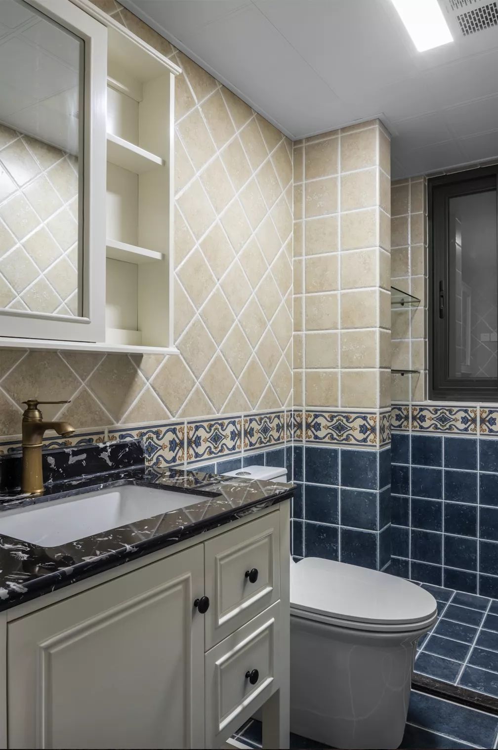 100㎡现代美式，黄蓝配的设计，温馨优雅好气质