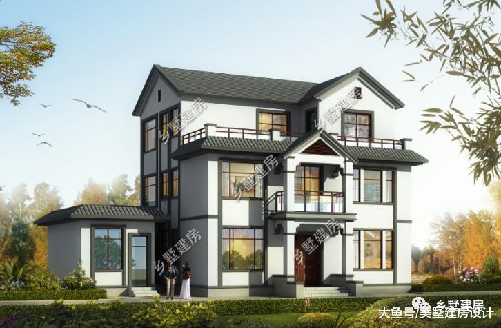 农村自建房越来越精致，白墙黑瓦，引领新的现代风！