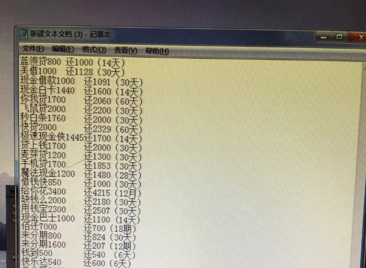 一位一线城市打拼者的网上贷款明细