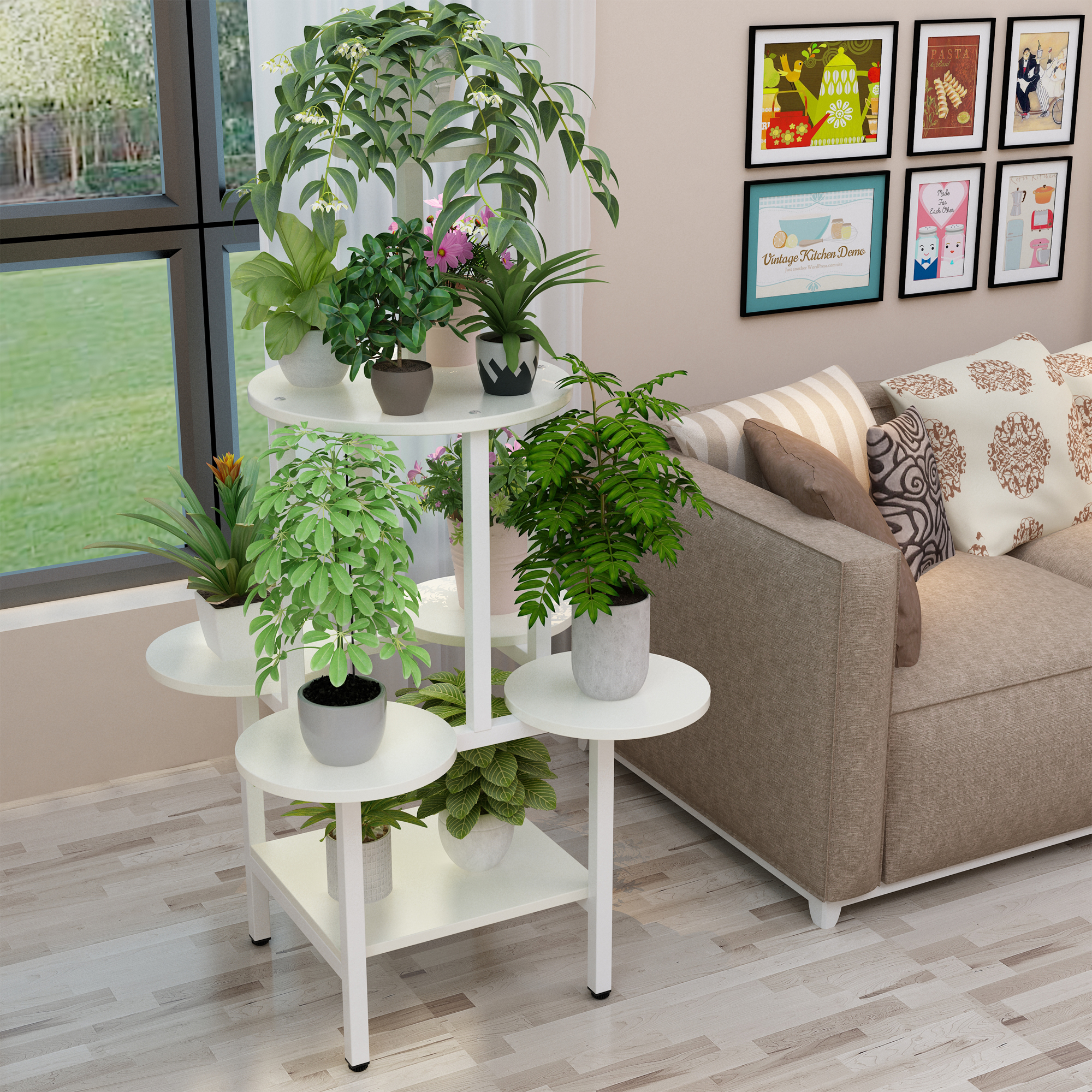 无论有钱没钱，买房一定带阳台，放个花架种些花草，每天喝茶赏花