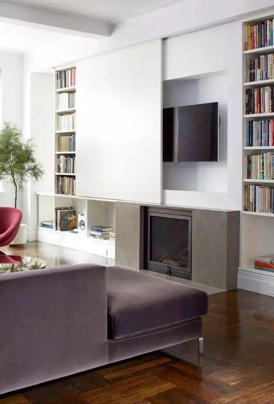 別再去買電視柜了，現在大家都喜歡把電視背景墻這樣設計