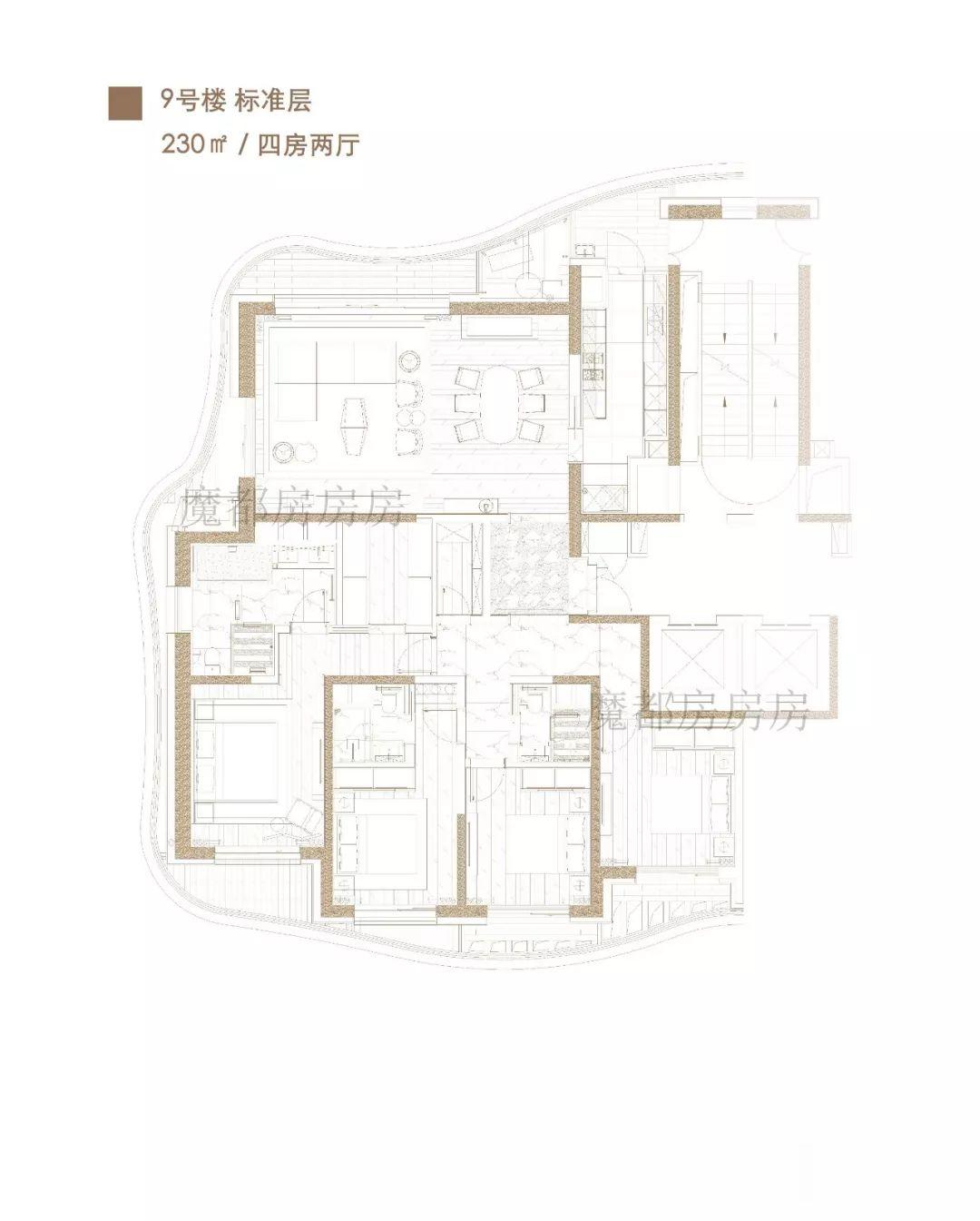 九庐三期手绘户型一张流，样板间有人已看过