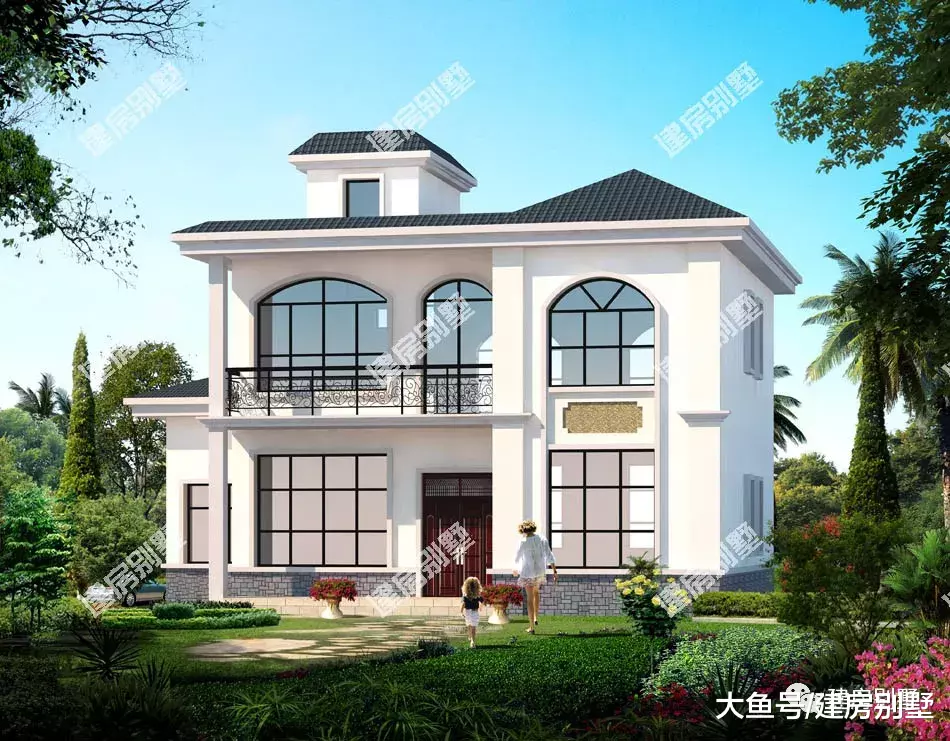 3栋中式风格的自建房别墅，第一栋两层盖起来只要23万