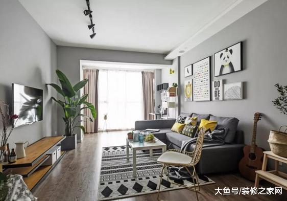 灰色+黄色的新房，保洁都完成了，坐等通风后入住