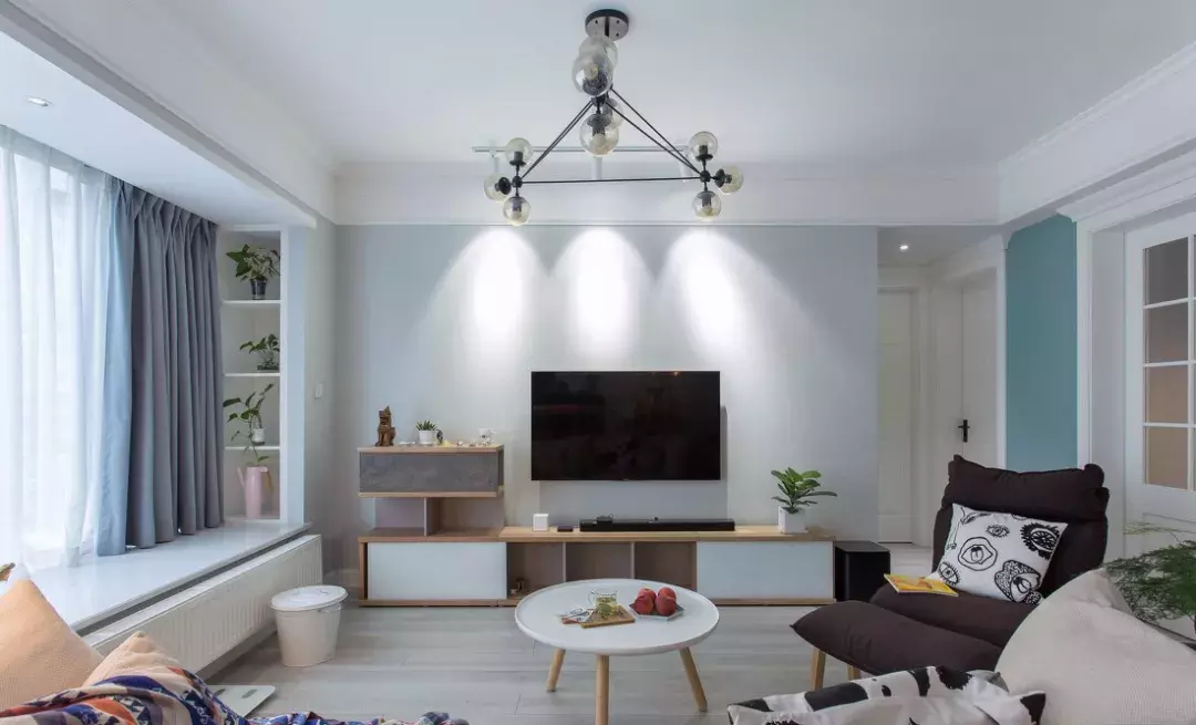 西安裝修：3室北歐風清新案例，沒做吊頂，但效果值得參考