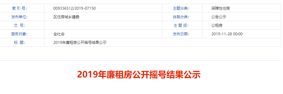 最新！永川公示一批廉租房公开摇号结果名单
