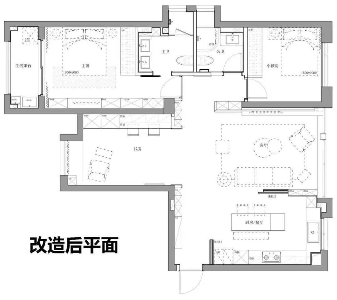 110㎡現代簡約風，開放式的格局，小房子也顯大氣！