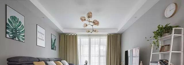 朋友刚装好的新房，一个客厅简洁大方，非常漂亮！