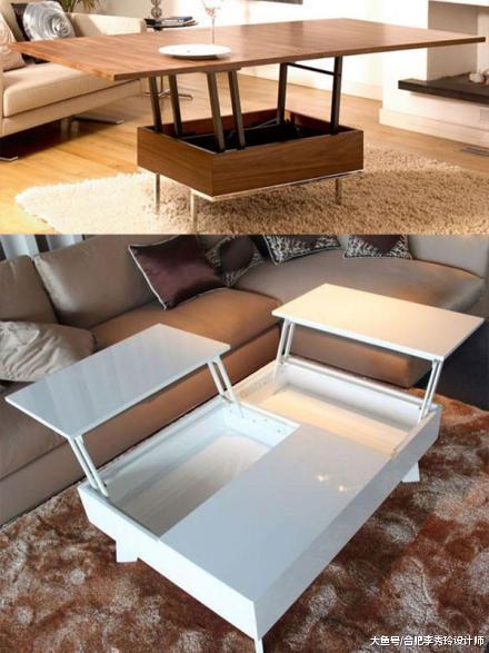 45平房太小，装完客厅没餐厅？朋友在茶几上装个小开关，多出一张桌