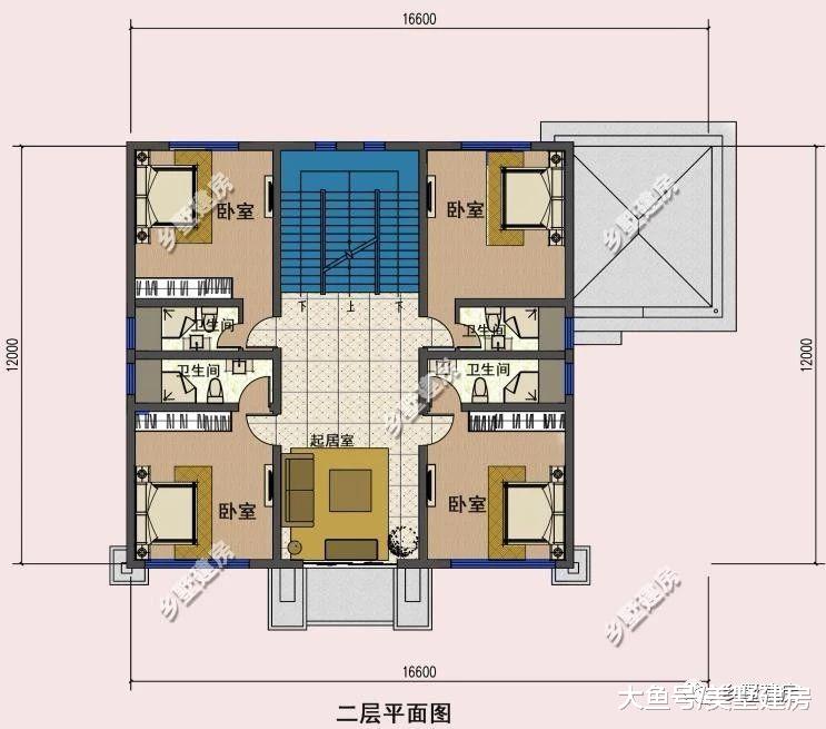 16X12米三层别墅，双露台+娱乐室，妥妥的现代风美宅！