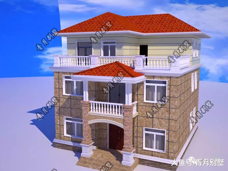 10.8×13.2米欧式三层小别墅，功能多样化，舒适生活体验