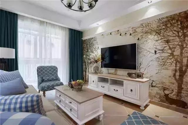 朋友的89㎡美式装修花了25w, 头次见这么好看的电视背景墙, 超值