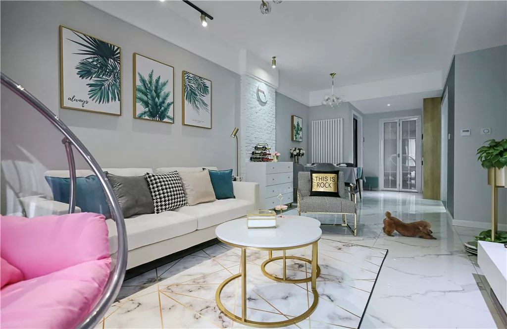 98㎡北欧轻奢，极简风要档次感，这样搭配很自然！