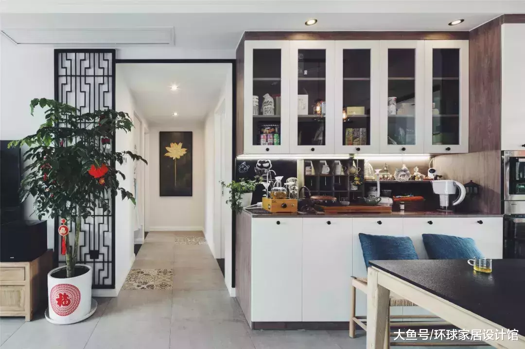 110㎡北欧+新中式风，入户玄关就是个大花园，美醉了！