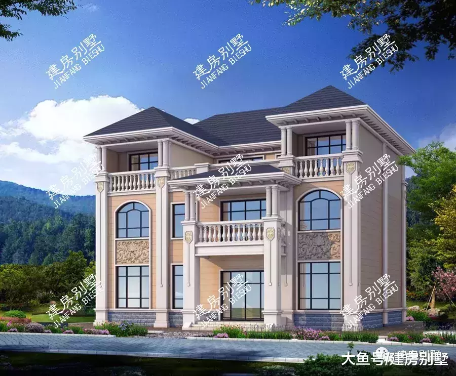 湖南和河南最愛建的一款別墅戶型，框架結構，主體在50萬左右
