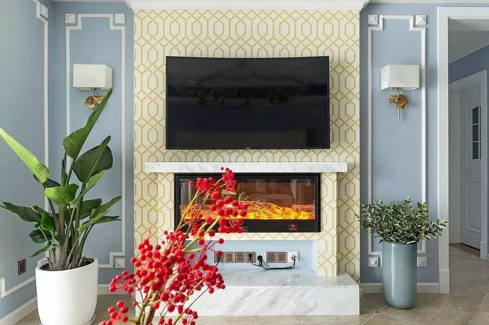 130㎡轻奢美式风，清新又时尚，客厅美成一道风景！