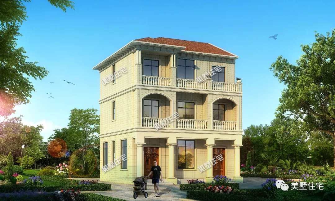 兄弟建房就选这款双拼别墅，厨房另建，主体每家20万超划算